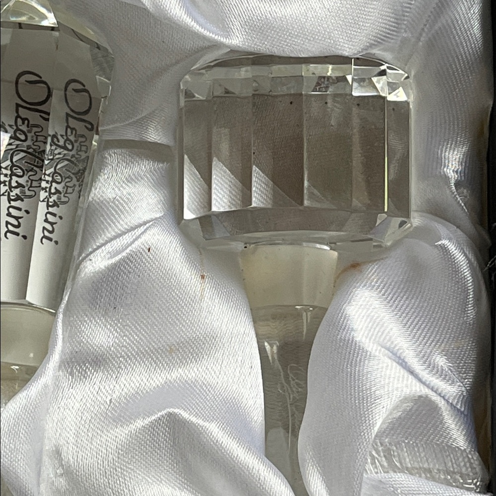 Oleg Cassini Crystal Bottle Stoppers NIB - Picture 9 of 11